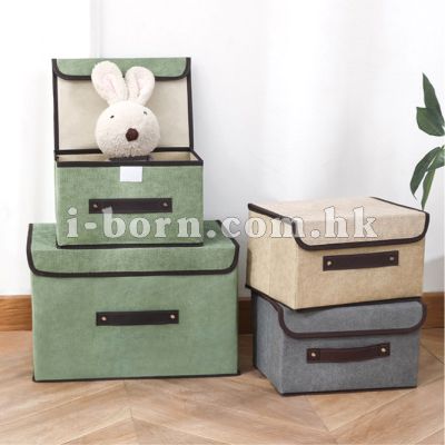 仿麻布摺疊收納箱